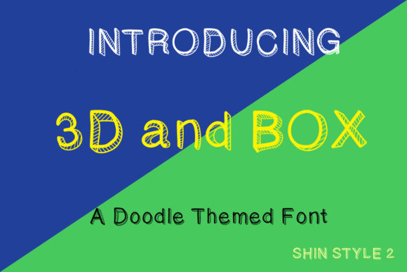 3D and Box Font for Bold Design