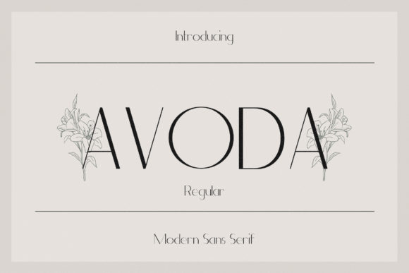 Avoda: A Classy Sans Serif Font